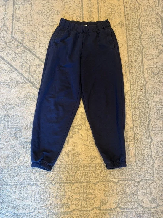 Aerie Navy Women's Elastic Waist Jogger Pants - Picture 2 of 3